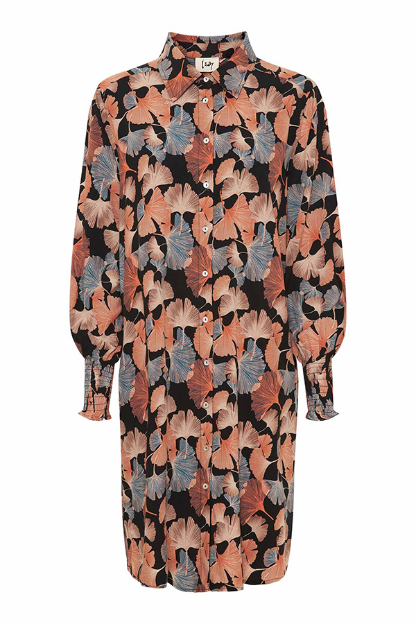Isay - Asta Printed Dress Autumn Fan - 4