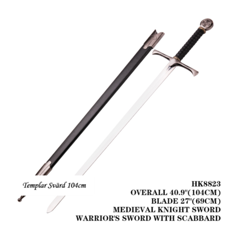 Templar Svärd med Skida - 104cm
