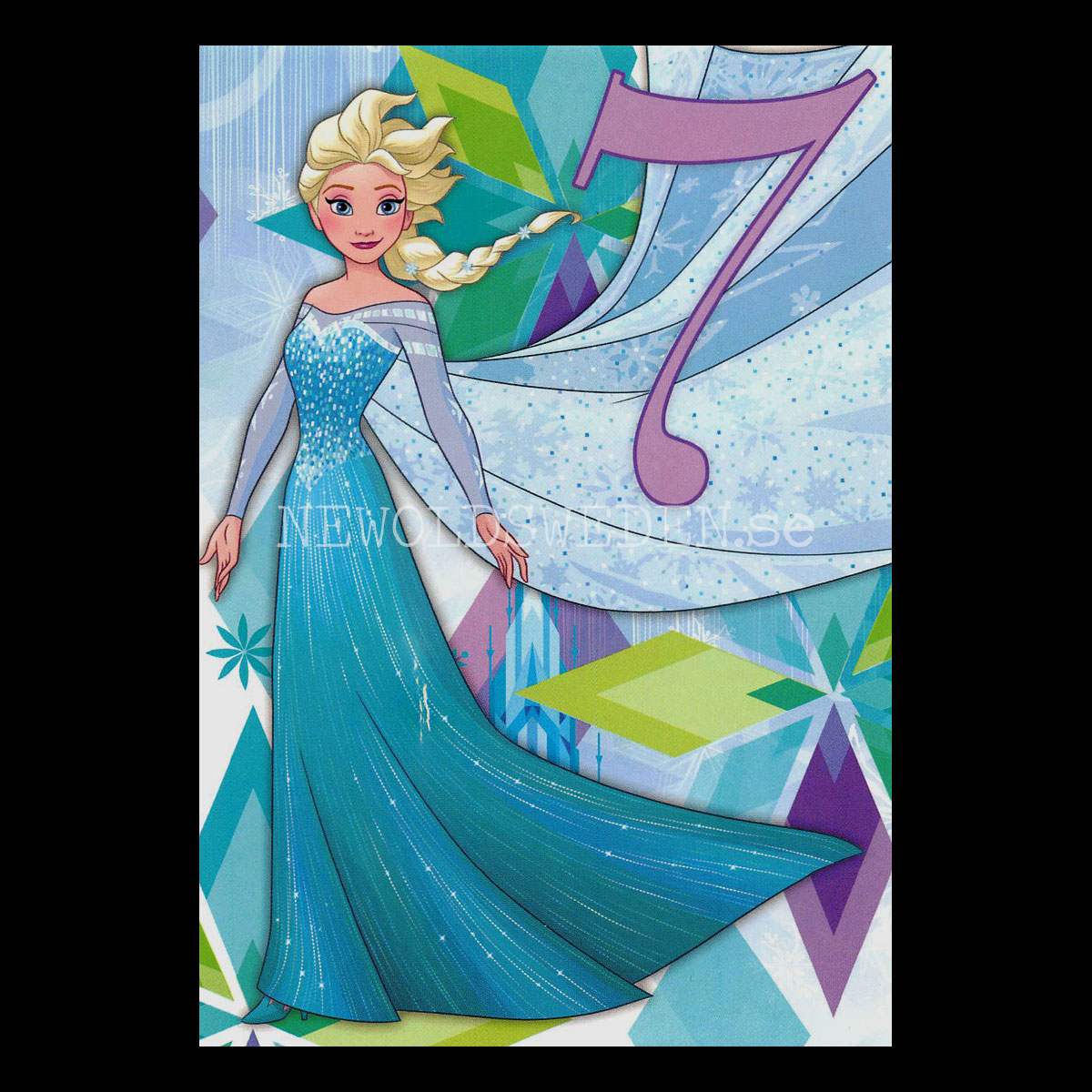 Grattis 7-år FROZEN DISNEY Vykort - 556