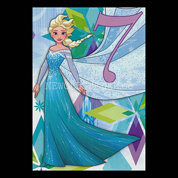 Grattis 7-år FROZEN DISNEY Vykort - 556