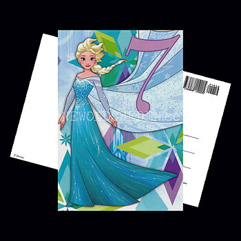 Grattis 7-år FROZEN DISNEY Vykort - 556