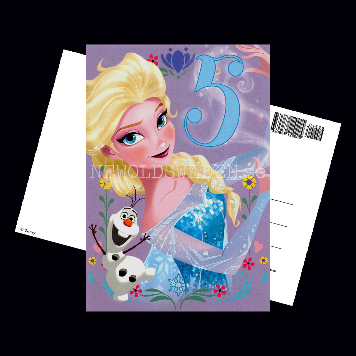 Grattis 5-år FROZEN DISNEY Vykort - 556 - 2