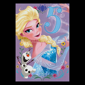 Grattis 5-år FROZEN DISNEY Vykort - 556
