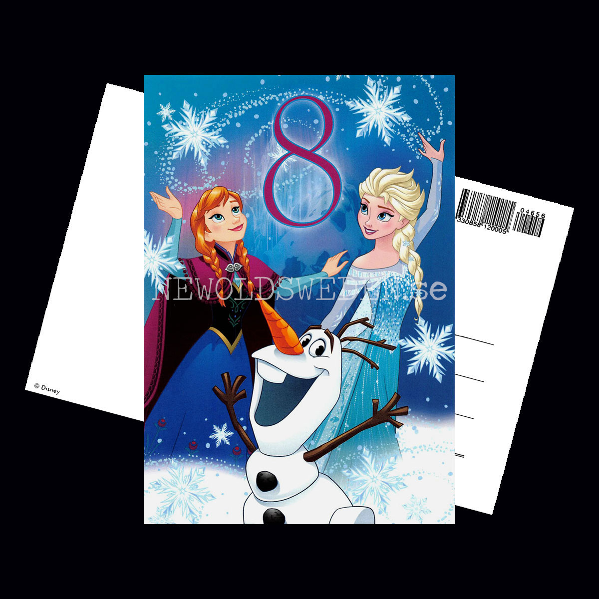 Grattis 8-år FROZEN DISNEY Vykort - 556 - 2