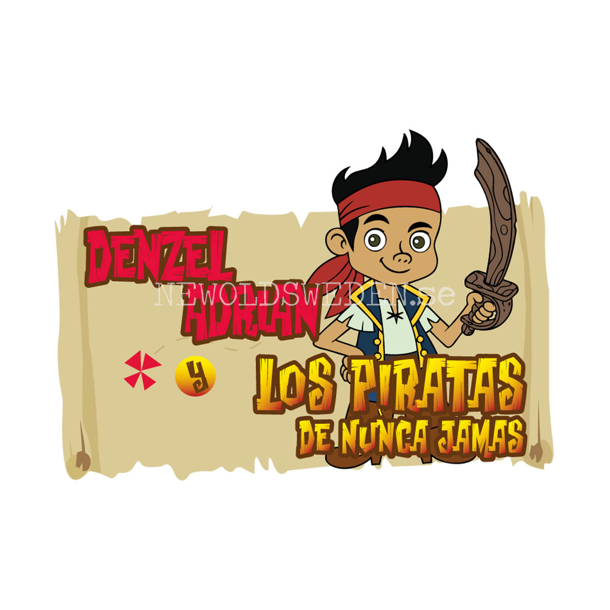 Grattis 3-år JAKE AND THE NEVERLAND PIRATES DISNEY Vykort - 556 - 3