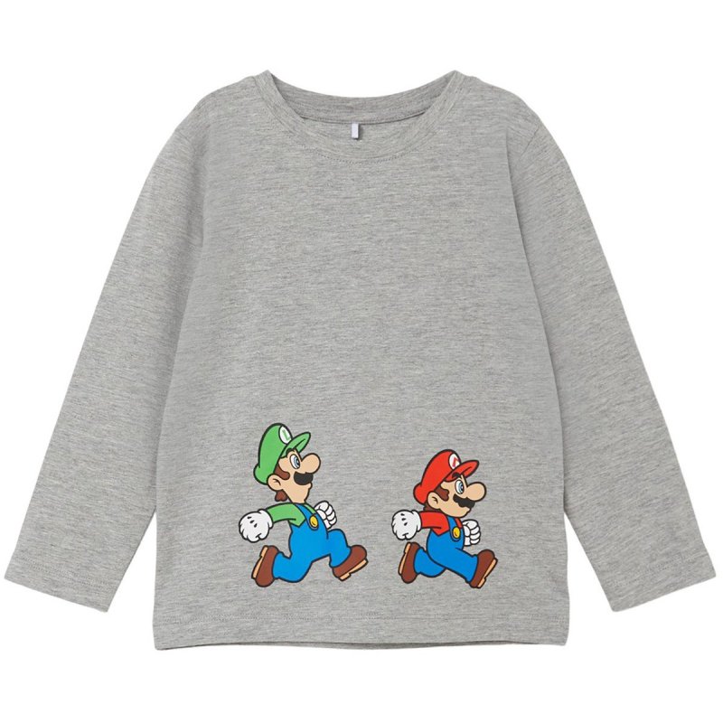 Name it Mini Super Mario Tröja, Grå, Storlek 110