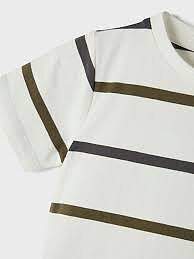 Name it Mini Randig T-shirt, Vit, Storlek 98