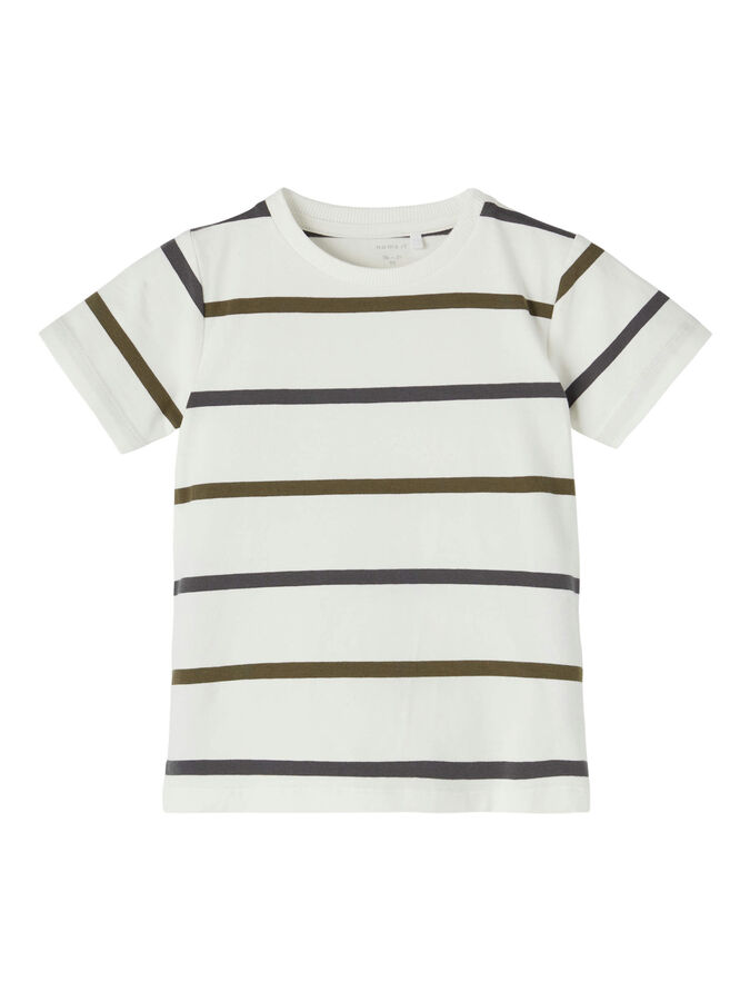 Name it Mini Randig T-shirt, Vit, Storlek 98