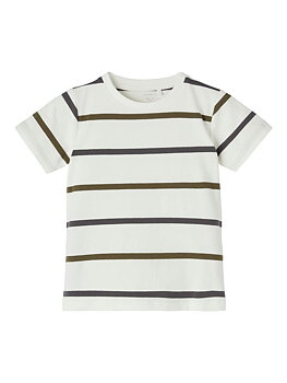 Name it Mini Randig T-shirt, Vit, Storlek 98