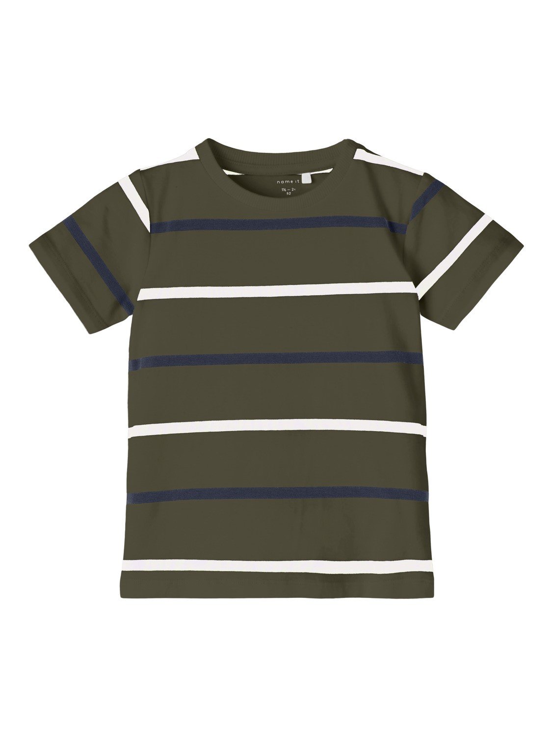 Name it Mini Randig T-shirt, Oliv, Storlek 110
