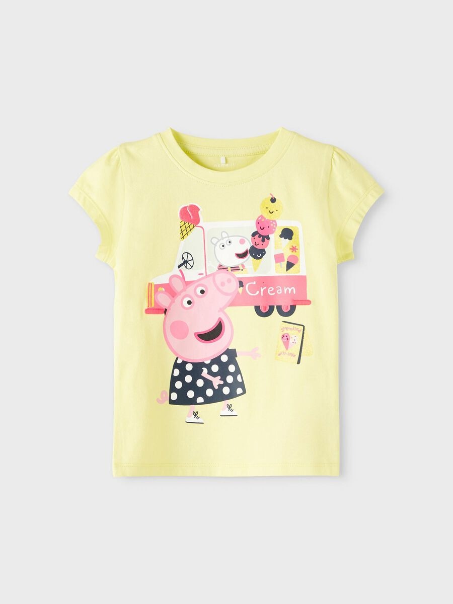 Name It Mini Peppa Pig T-shirt, Sunny Lime, Storlek 110