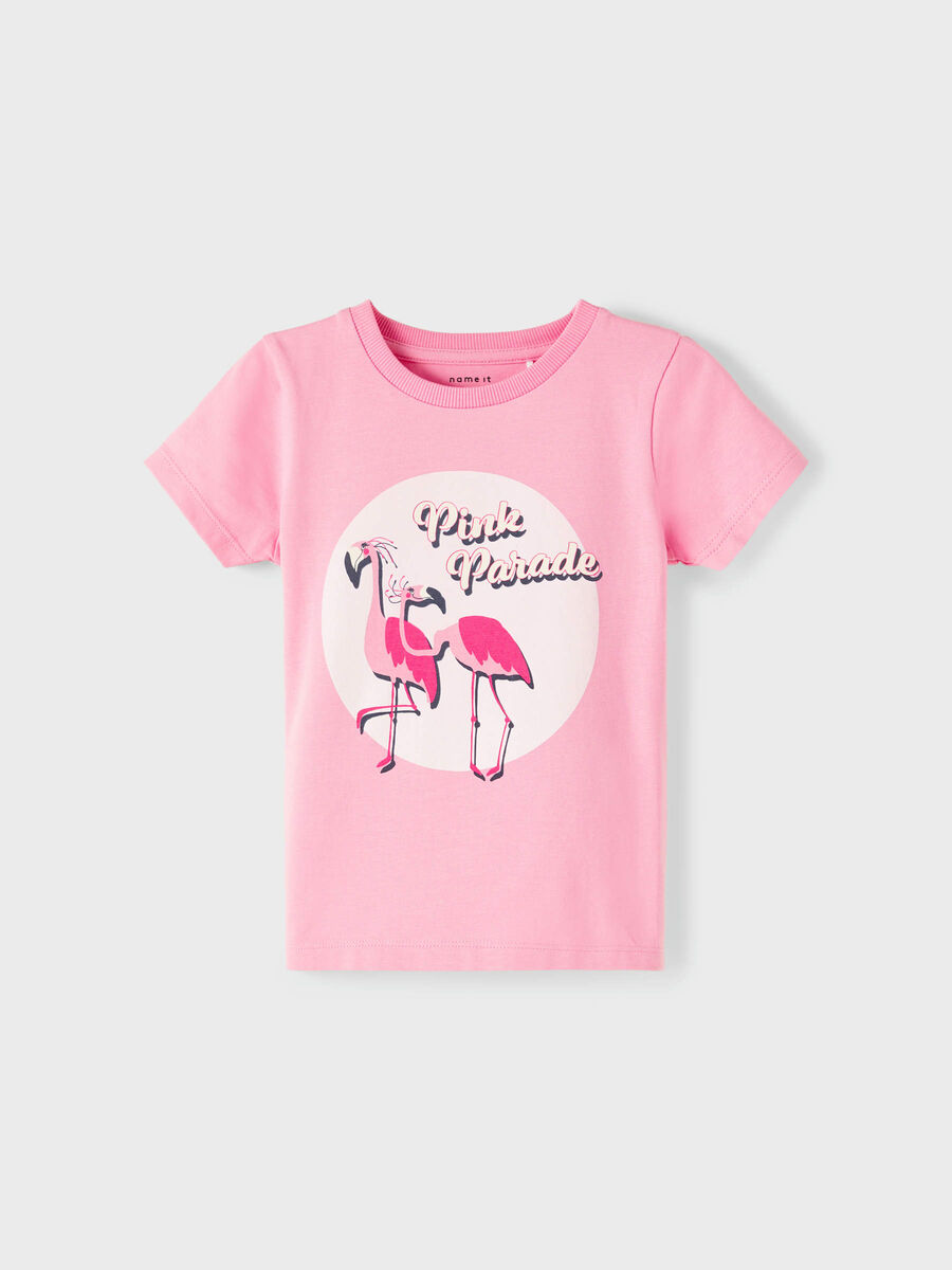 Name it Mini Rosa Flamingo T-shirt, Storlek 104