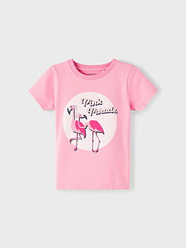 Name it Mini Rosa Flamingo T-shirt, Storlek 104