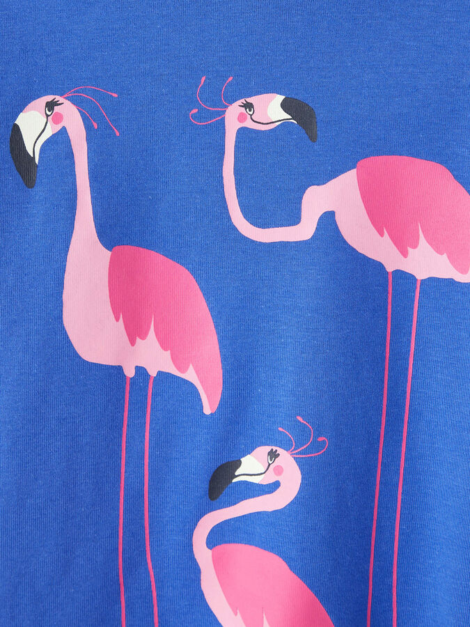 Name it Mini Blå Flamingo T-shirt, Storlek 98 - 2