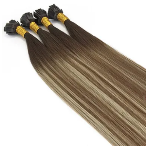 Russian Luxe Line - Keratin - 50 cm - Färg T4-8/60 (Rooted Balayage Ashy Bronde PianoMix) - 2