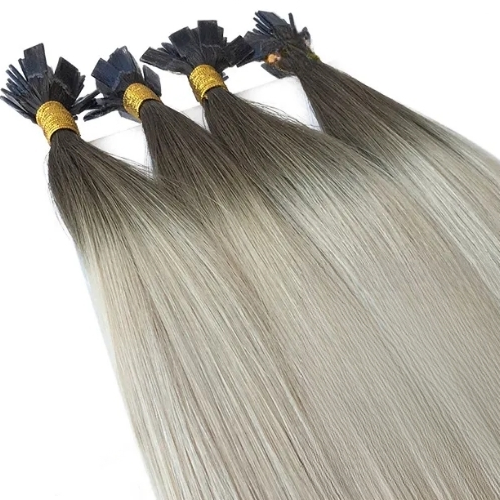 Russian Luxe Line - Keratin - 50 cm - Färg T7-M60ICE (Rooted Balayage Ice Cloud Fine Mix) - 2
