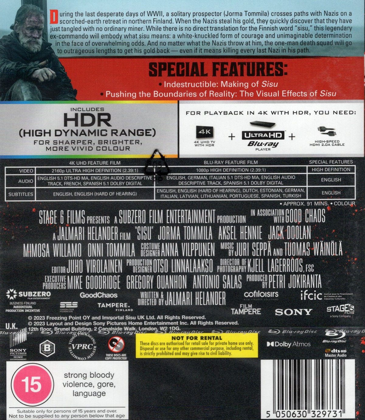 Sisu (ej svensk text) (4K Ultra HD + Blu-ray) - 2