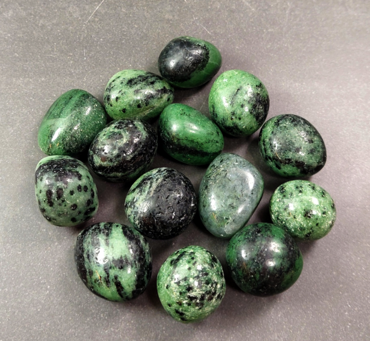 Grön Zoisit , Trumlad 