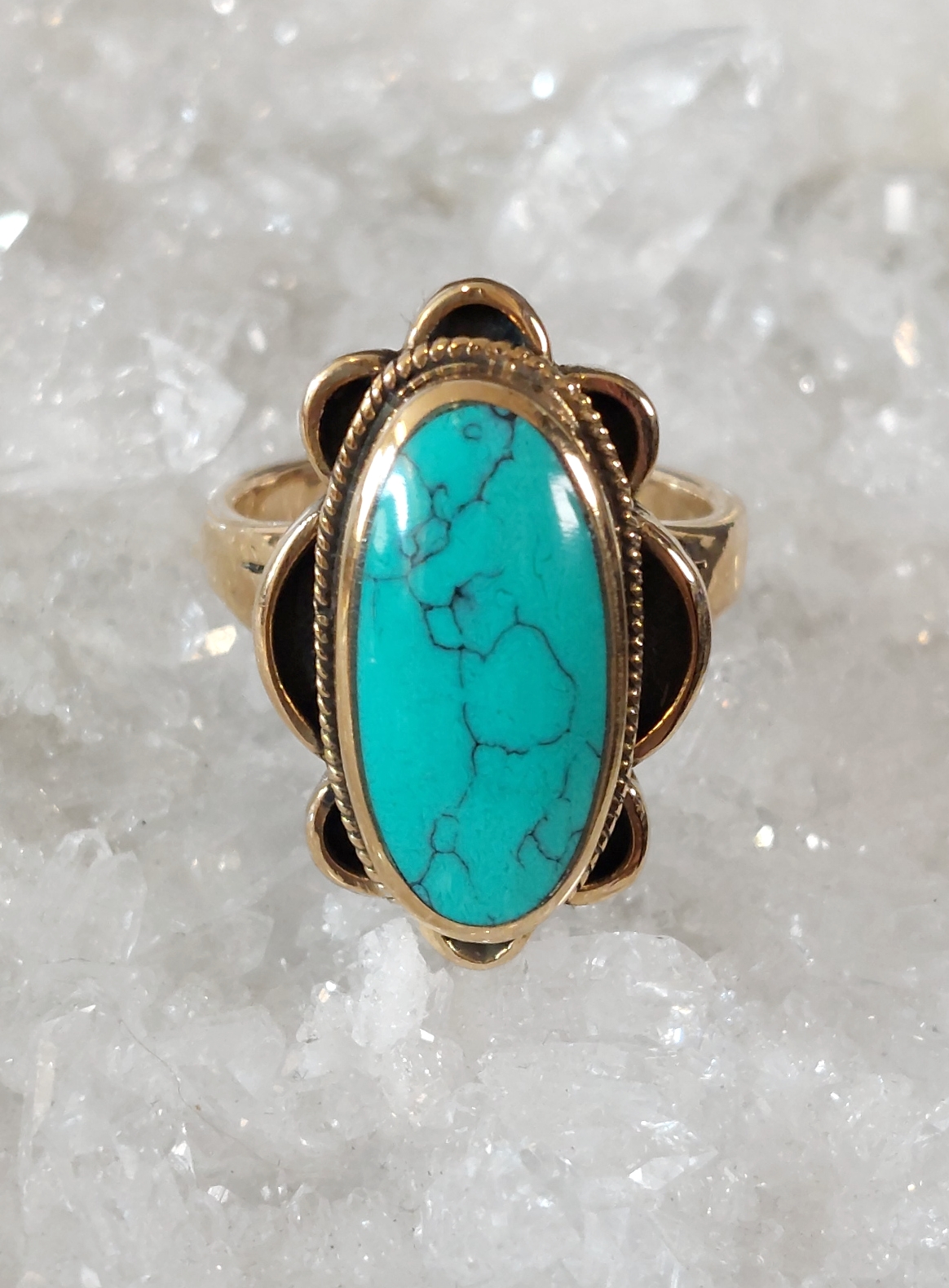 Bronsring med Cabochon - 3