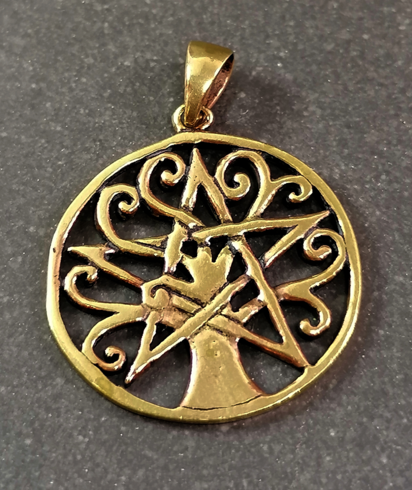 Zilveren Pentagram hanger - van