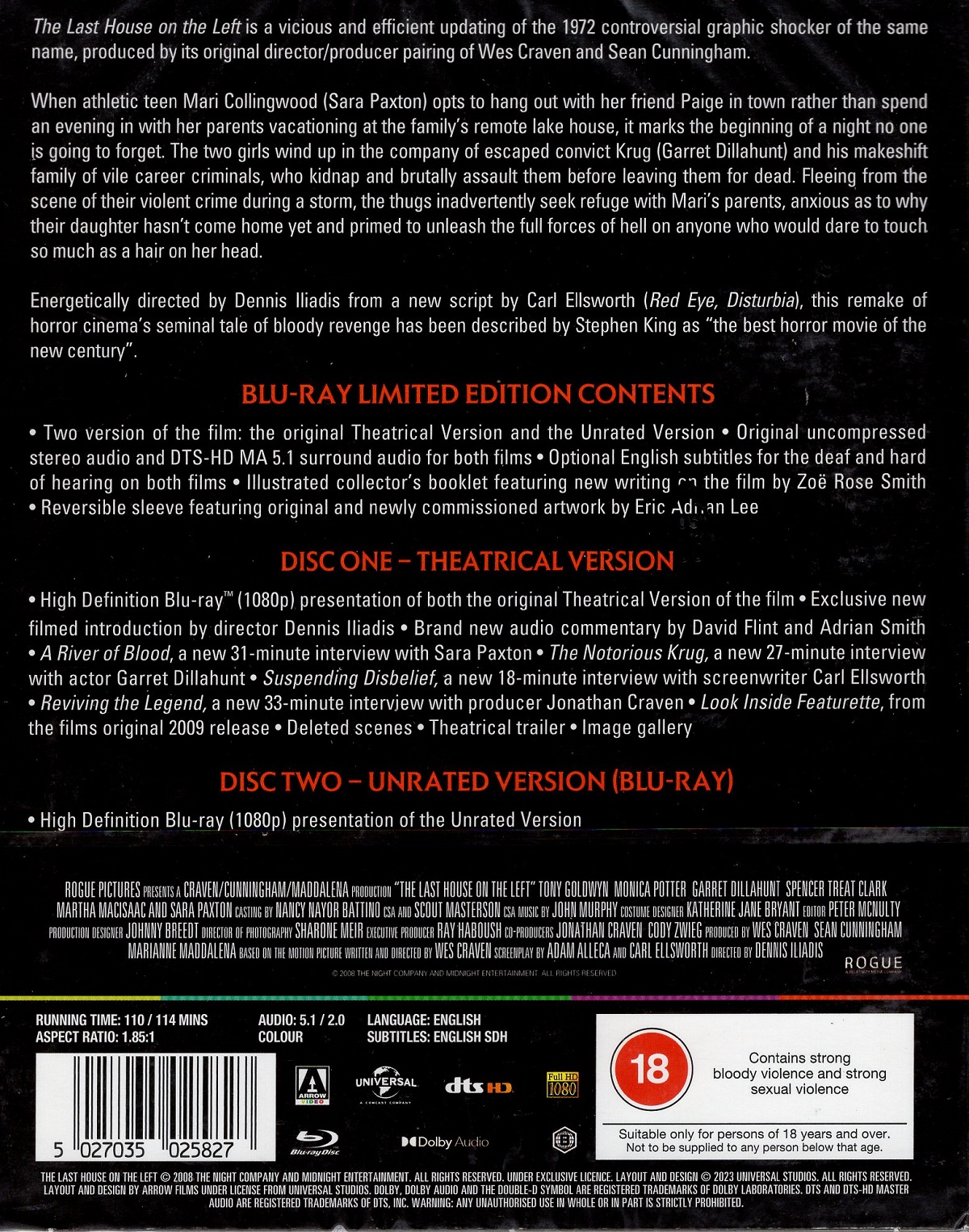 Last House On the Left (Limited Edition) (2009) (ej svensk text) (Blu-ray) - 2