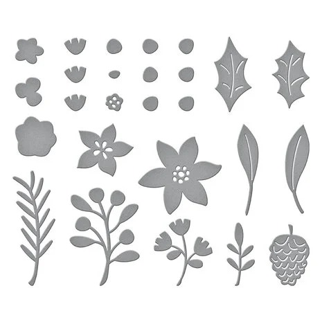 Make It Merry Florals Etched Dies