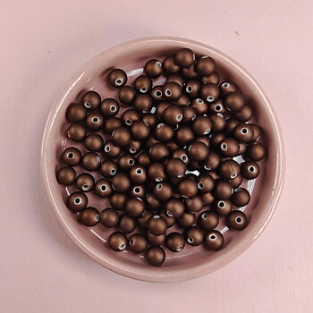Akrylpärlor 8mm brun ca 100st