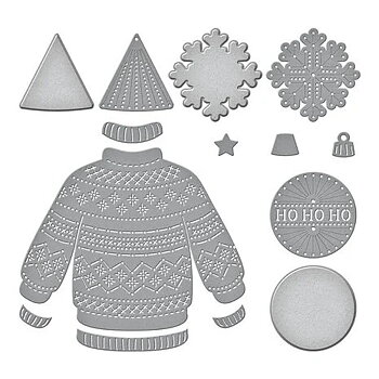 Stitched Christmas Sweater Etched Dies