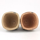 Karin Björquist (Prunella 1950s) Two Brown Candleholders Vase with Dot Decor 7,5 cm