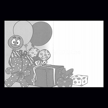 Grattis 2-år BAMSE Dubbelkort med kuvert - 999