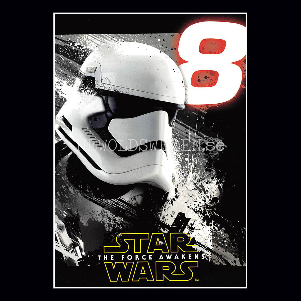 Grattis 8-år STAR WARS Dubbelkort med kuvert - 999