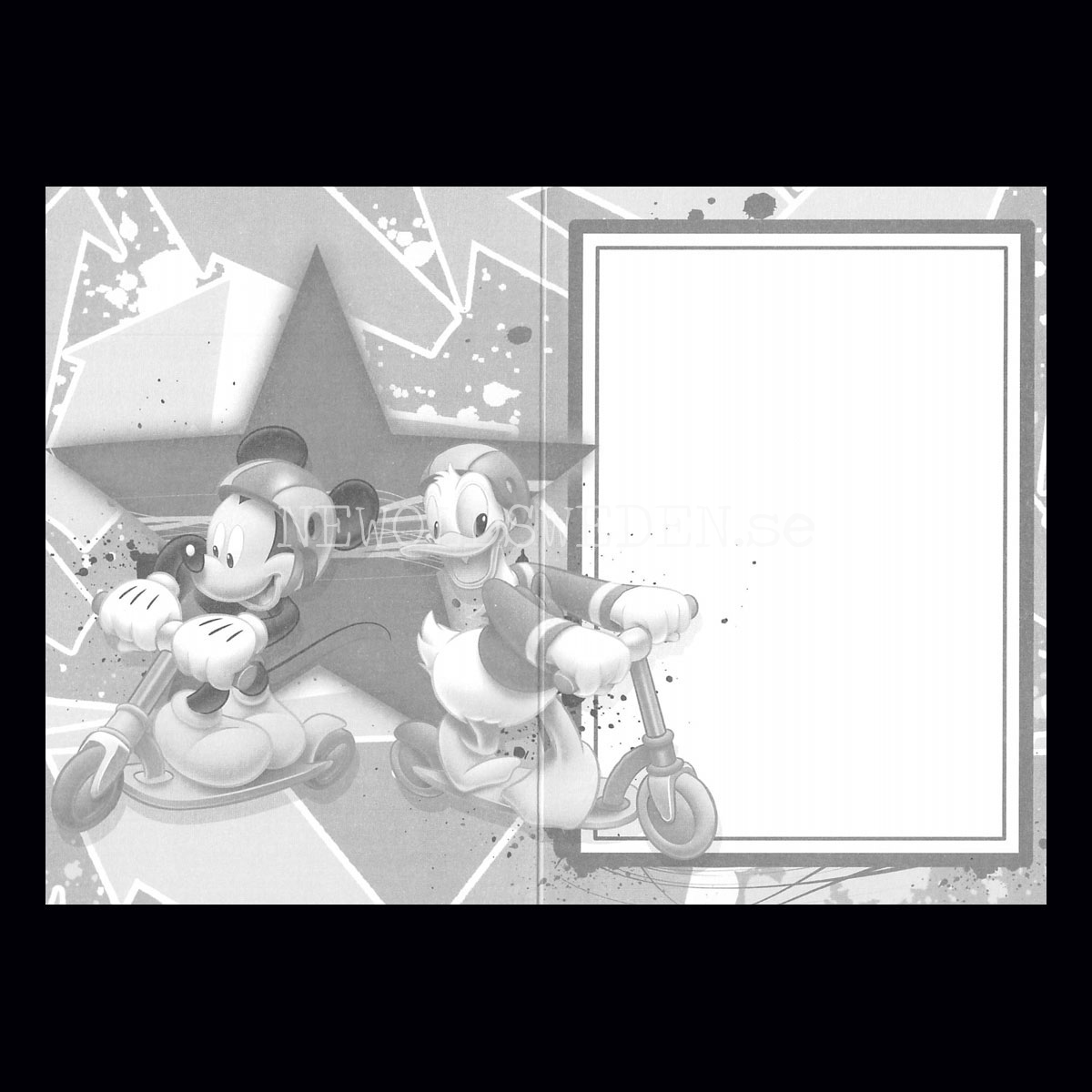 Grattis 3-år MICKEY  DISNEY Dubbelkort med kuvert - 999 - 2