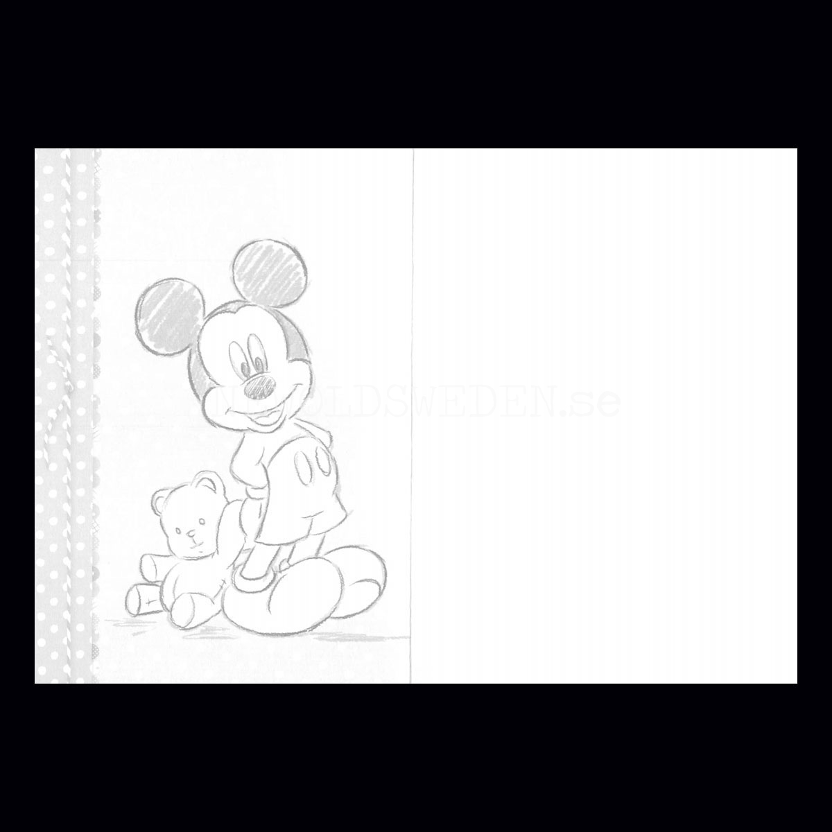 Grattis 1-år MICKEY  DISNEY Dubbelkort med kuvert - 999 - 2