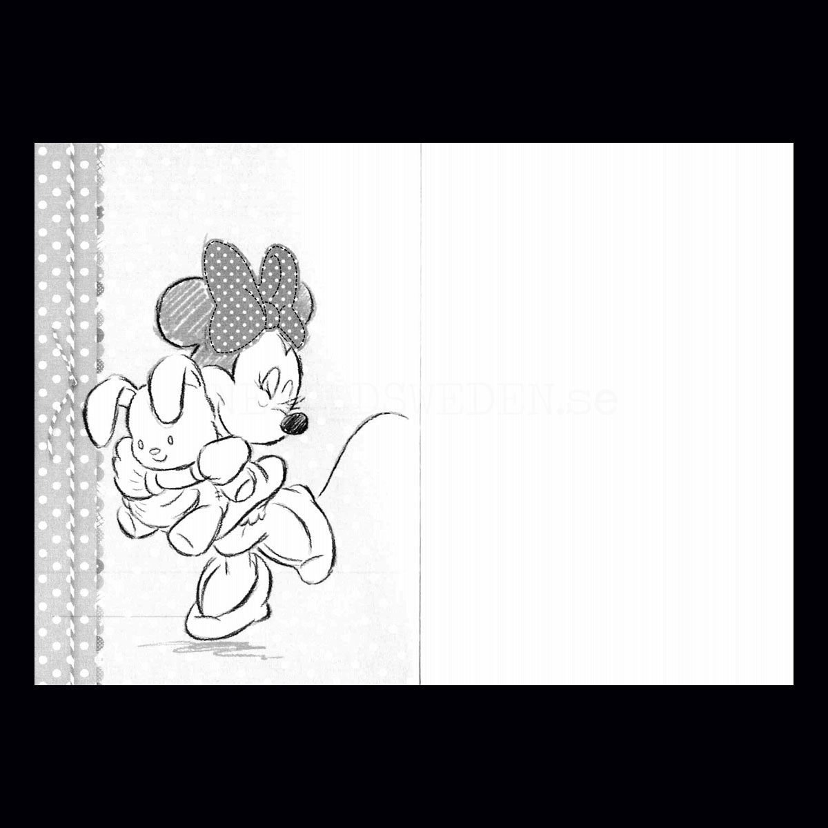 Grattis 1-år MIMMIE  DISNEY Dubbelkort med kuvert - 999 - 2