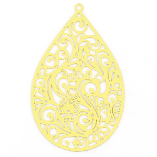 Berlock -  Droppe, Filigree  Gul
