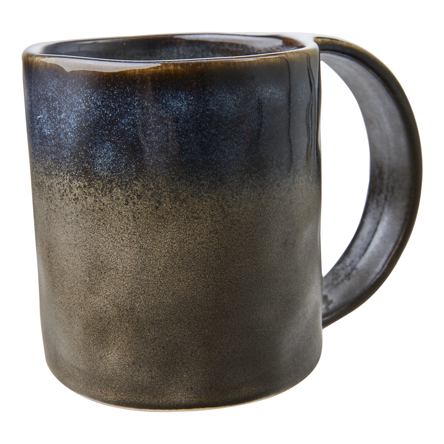 Mugg i Stengods Brun/Blå