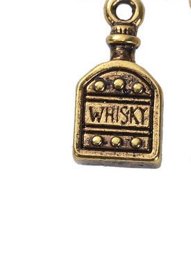 Charm -  Whiskey 3D gold