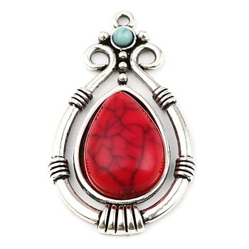 Charm -  Boho drop Red