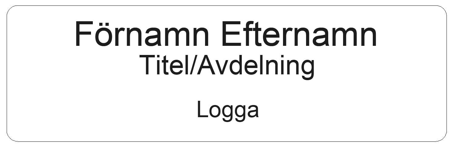 Rektangulär namnskylt med logo - 3