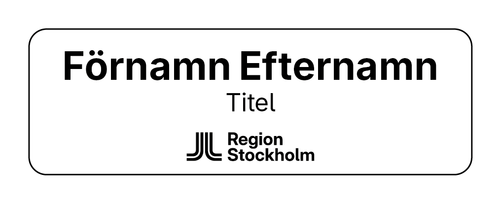 Rektangulär namnskylt med logo - 2