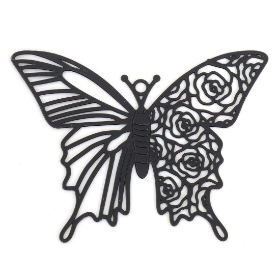 Charm Butterfly,  Filigree Black