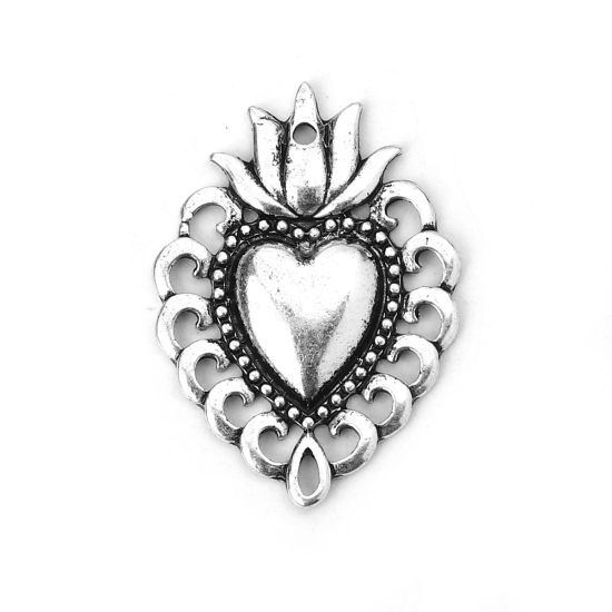 Charm  Heart ex voto silver 29mm