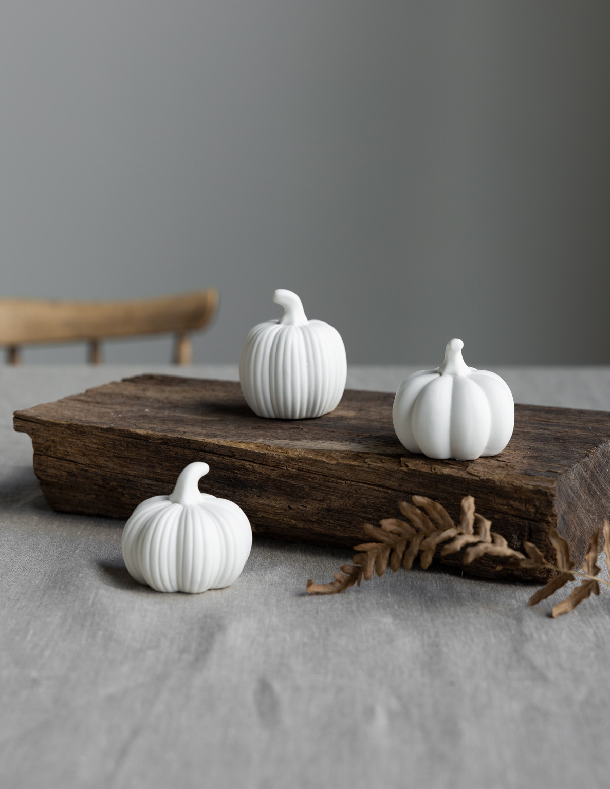 Hagsten Pumpkin - White Decoration - 8