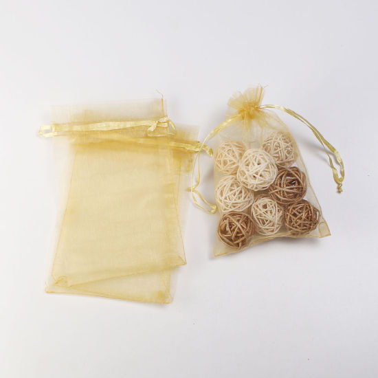 Organzapåse 15x10cm , Guld