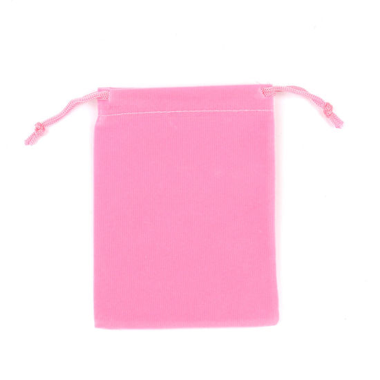 Sammets-påse 7x5cm, Rosa