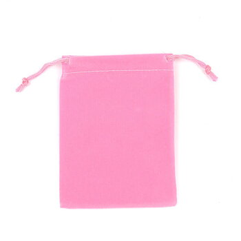 Velvet bag 7x5cm, Pink