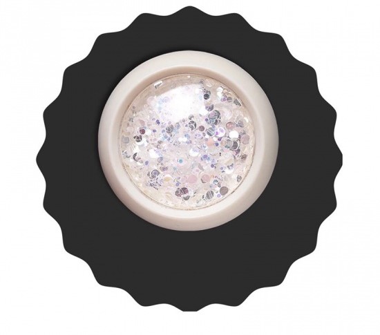 Paljetter med glitter,  Vit ab