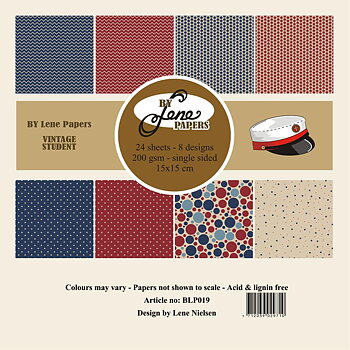 BY LENE Paper Pack 6X6 -Vintage Student