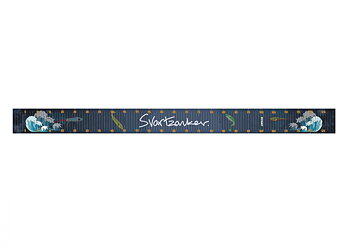 Svartzonker båtdekal 130 cm med mätsticka