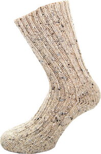 Avignon Raggsocka Beige melerad 100% Ull